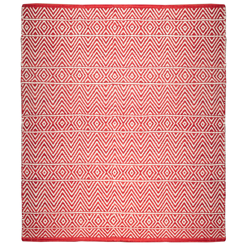 Shannock Cotton Chevron Indoor Rug, Rectangle 2'2" x 4'