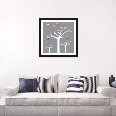 Kids Art 'Autumn Trees' - Wrapped Canvas Graphic Art Print