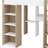 FUll Size Loft Bed With Storage Shelves, Clothes Rails, Desk-1297339198