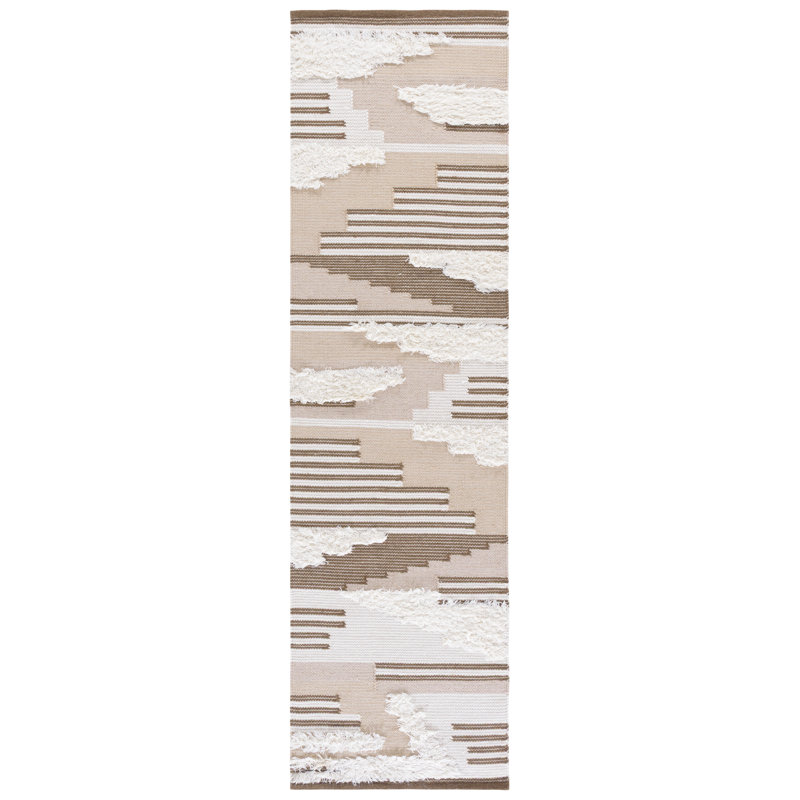 Kenya 280 Hand Woven 80% Wool; 20% Cotton Geometric Rug, Runner 2'3" x 8'