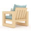 Chaise de patio avec coussins Sehrish-809701065