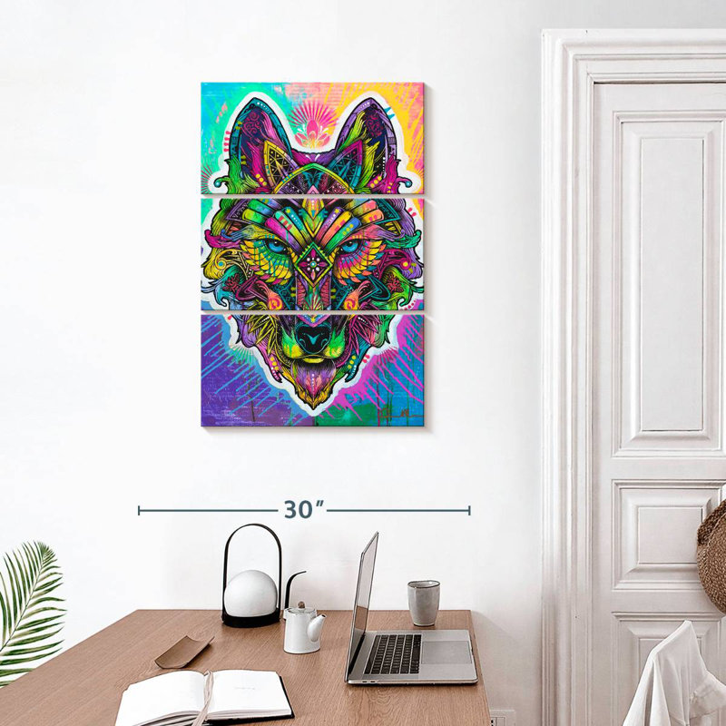 Loup chaman, H 32 po x l 20 po