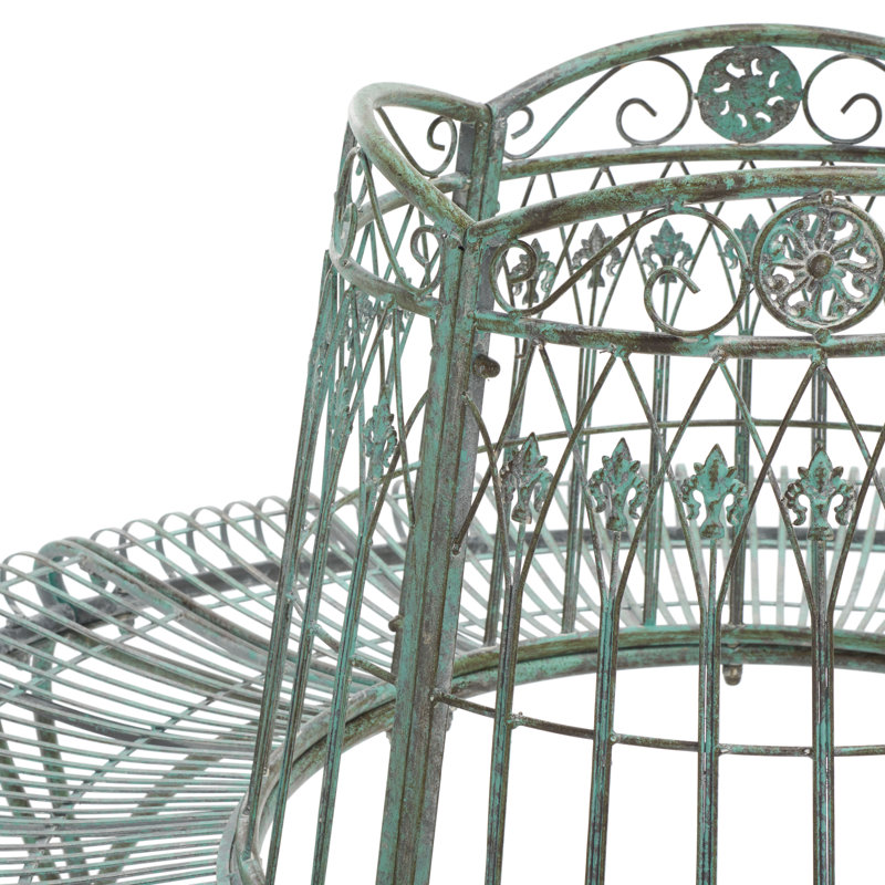 Banc d'arbre en fer Bremen, Antique Green
