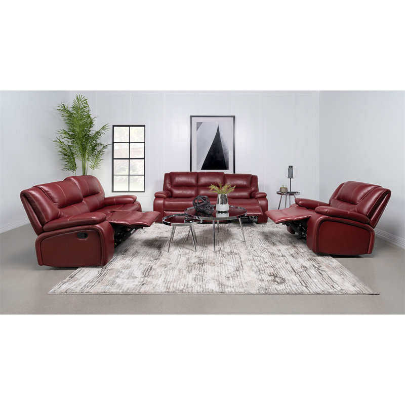 Fauteuil inclinable à bascule rembourré Élodie rouge