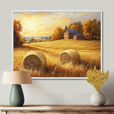 «Countryside Golden Harvest Fields III», impressions sur toile