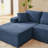Cloud Sectional Sofa with Deep Seat and No Assembly Required-1834390783