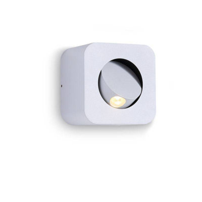 UltraBeam 3 Watt Square White Adjustable Wall Mounted Bedside Lamp