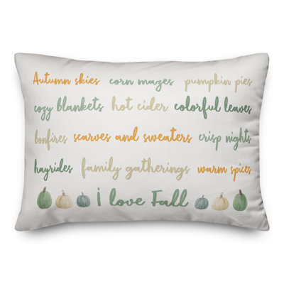  I Love Fall Lumbar Pillow