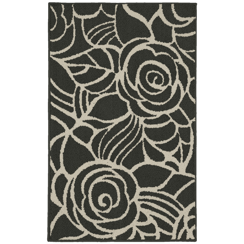 Tapis touffeté floral / ivoire Tosca, Rectangle 3 pi 4 po x 5 pi