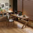 Light walnut Rectangular Solid Wood desks-108205561