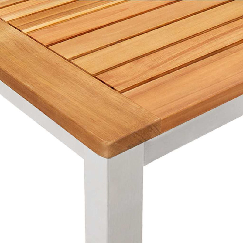 2 - Person Solid Wood Patio Dining Set Square Table