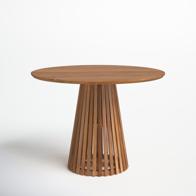 Banks 46'' Acacia Solid Wood Pedestal Dining Table