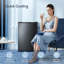 Congélateur vertical ultra compact de 3,0 pieds cubes - Porte simple réversible, tablettes amovibles, thermostat réglable, noir (idéal pour la maison / le dortoir / appartement / bureau)-93722230