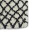 Quon area rug Machine Woven Rectangle White/Black-70523198
