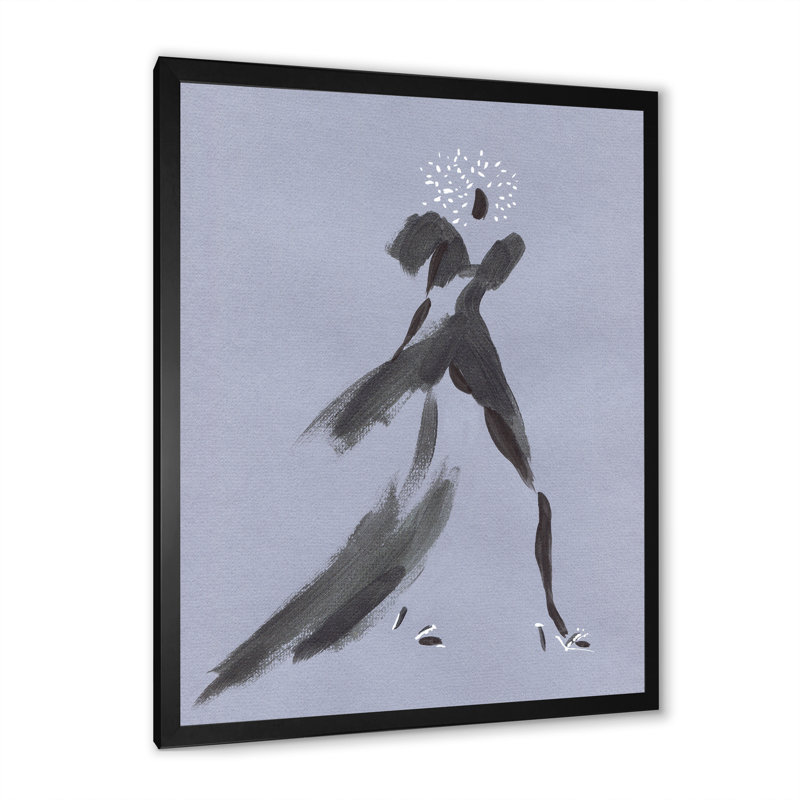 «Fashion Woman Line Art VI», reproduction d'art sur toile glamour, Cadre photo noir, H 12 po x l 20 po x P 1 po