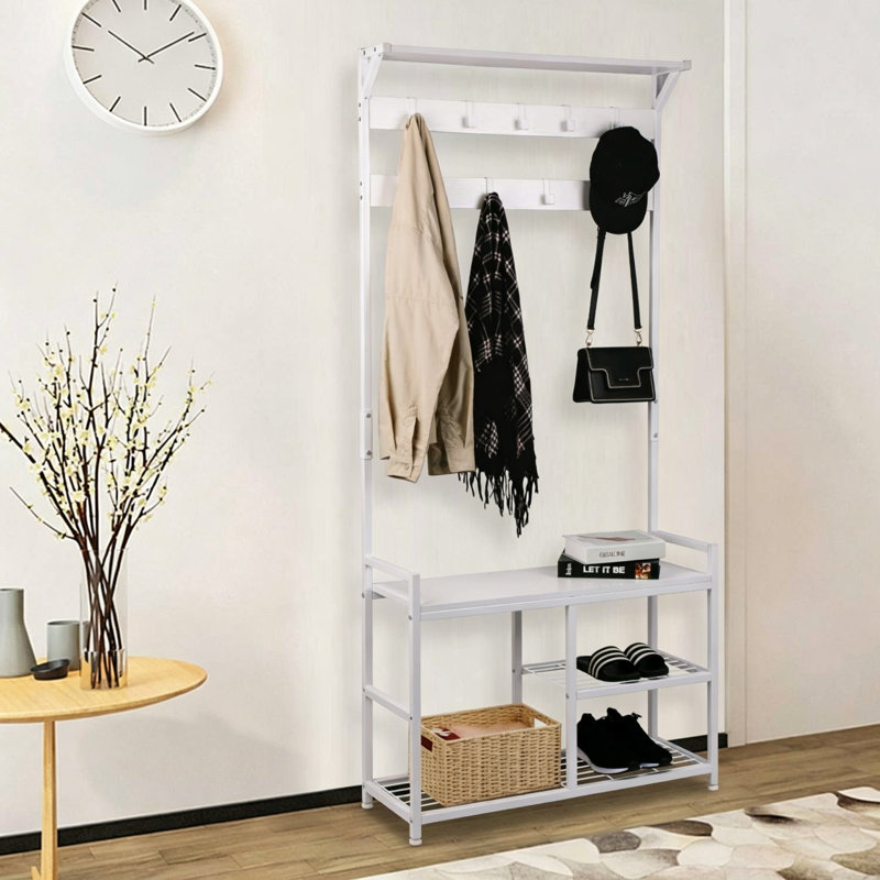Freestanding 9 - Hook Coat Rack