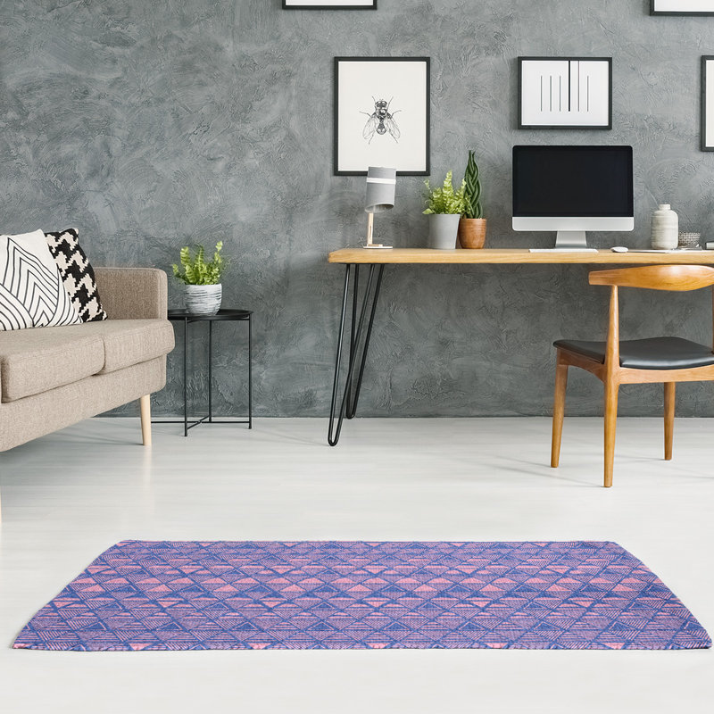 Chenille Geometric Indoor Rug, Rectangle 5' x 7'