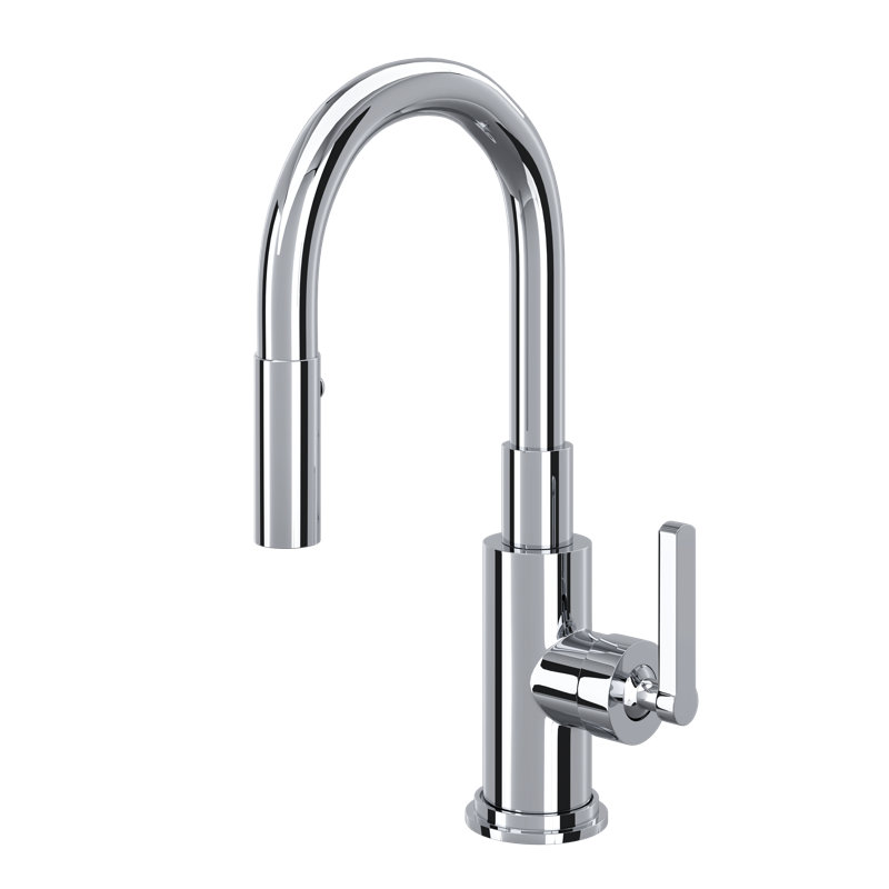 Lombardia Pull-Down Bar/Food Prep Kitchen Faucet, Polished Chrome