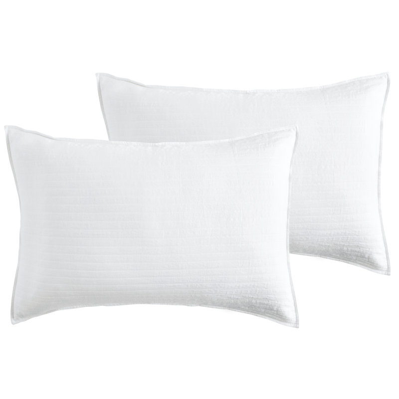 Comfy 3 Piece Cotton Comforter Set, White, Queen Comforter + 2 Shams