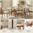 Amarachi 47’’ Round Wood Dining Table With Upholstered Chairs, Kitchen Dining Room Furniture Set-1268768842-1268768838-1268768836