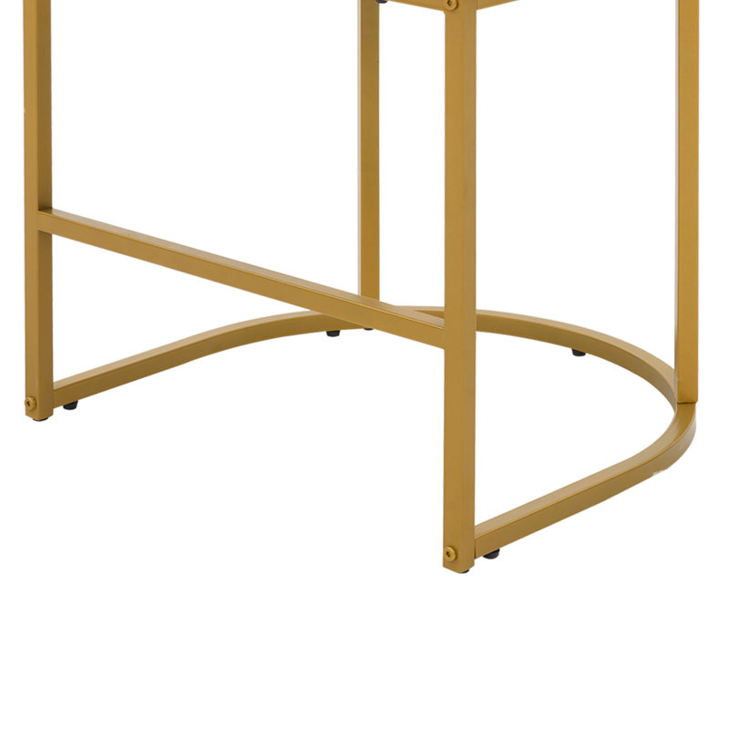 Tabouret de baril de comptoir rembourré, Chameau, Noir