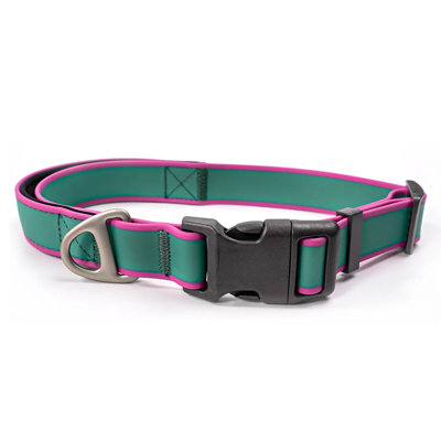 Collier tactique pour chien de taille moyenne et grande - Collier en PVC résistant aux odeurs et à la moisissure avec poignée en néoprène antidérapante, anneau en D à rinçage rapide et antirouille pour l'entraînement, la randonnée et les morsures