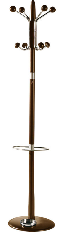 Lettie Freestanding 8 - Hook Coat Rack, Walnut