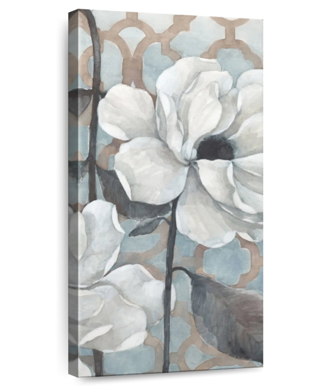 Coquelicots blancs, H 24 po x l 12 po