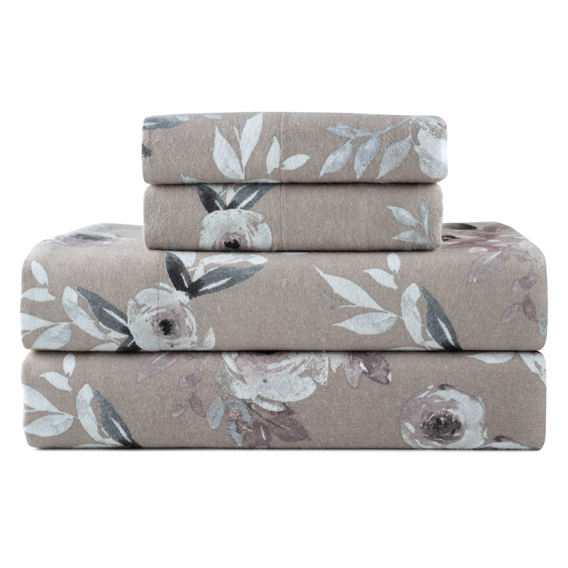 Ensemble de draps en flanelle de coton 180 g / m² Pointehaven, Grand, Vieux rose