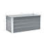 Raised Garden Flower Bed, Open Bottom Design, Grey Steel, 39 Inch