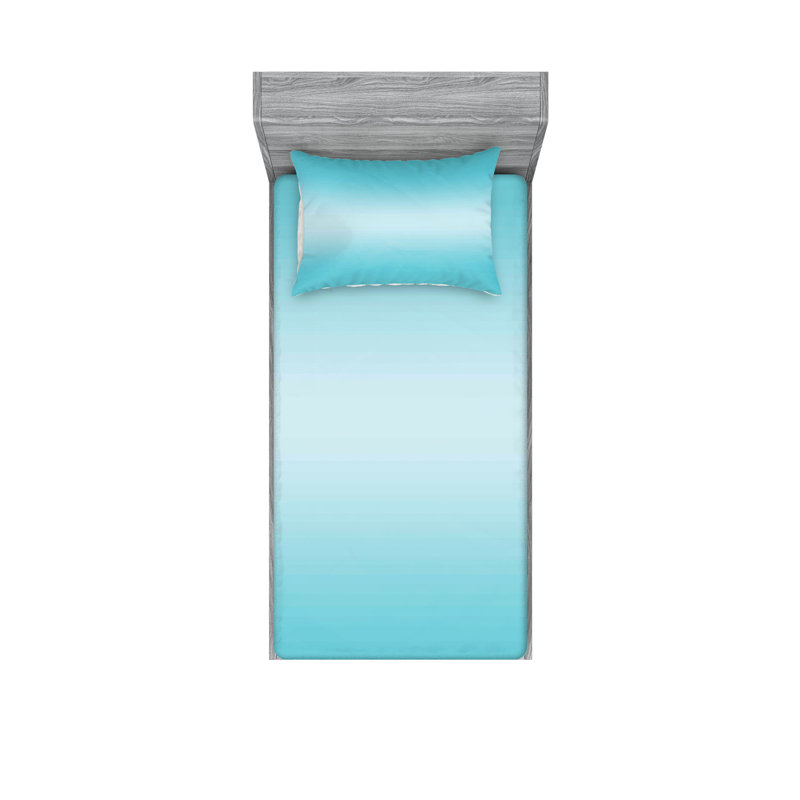 Drap-housse et coussin décoratif Ambesonne, Ensemble de draps pour lit simple + 5 pièces supp