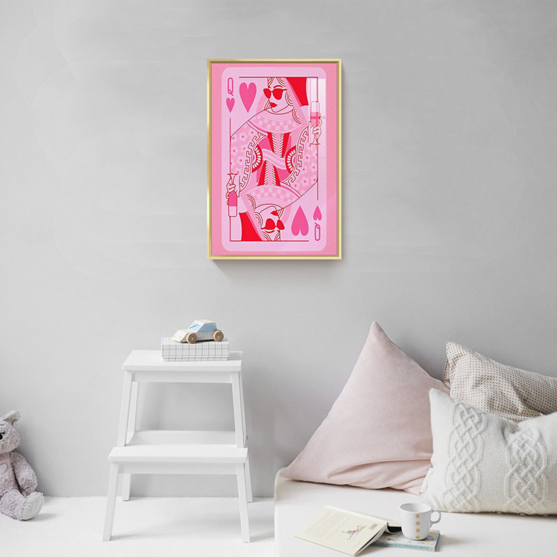 " Funky Art ", 16" H x 12" W x 1" D, Gold Framed