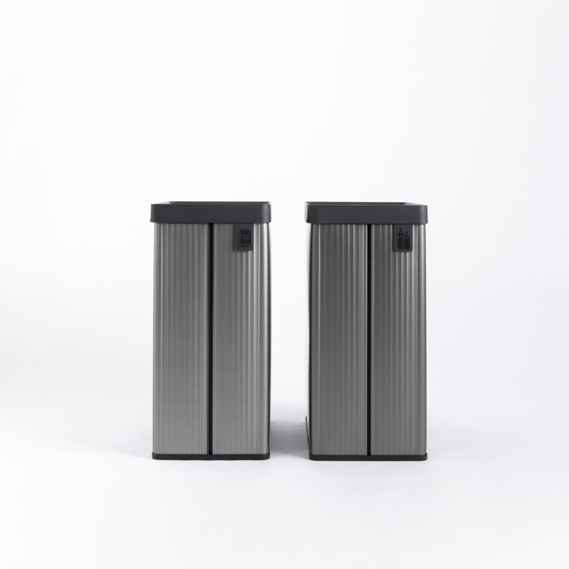 Curver Verto 54 Litre Touch Top Kitchen Recycling Bin , Grey