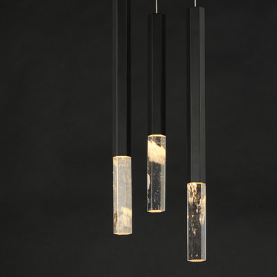 Luminaire suspendu 3 lumières diaphane