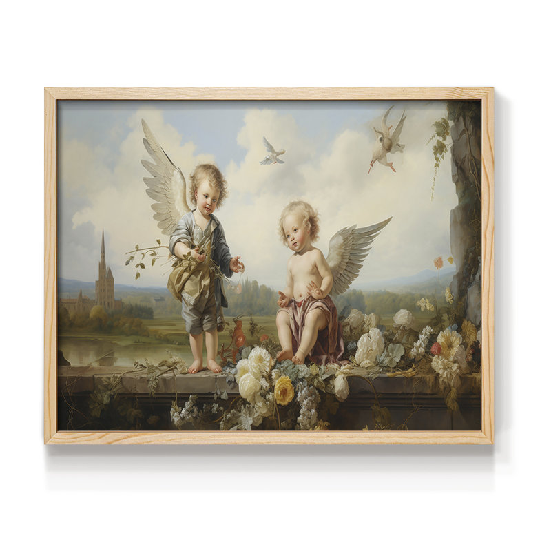 Angels From Above-XXIV - Reproduction encadrée - Restickable, H 8 po x l 10 po, Encadré naturel
