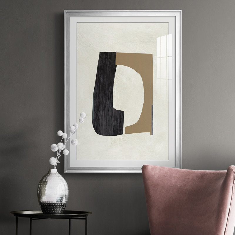 Découpes en carton II - impression, H 42,5 po x l 30,5 po x P 1 po, Argent