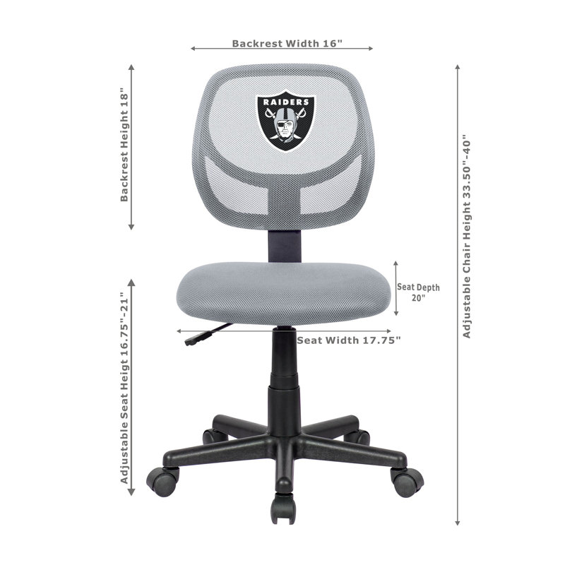NFL Armless Task Chair, Las Vegas Raiders
