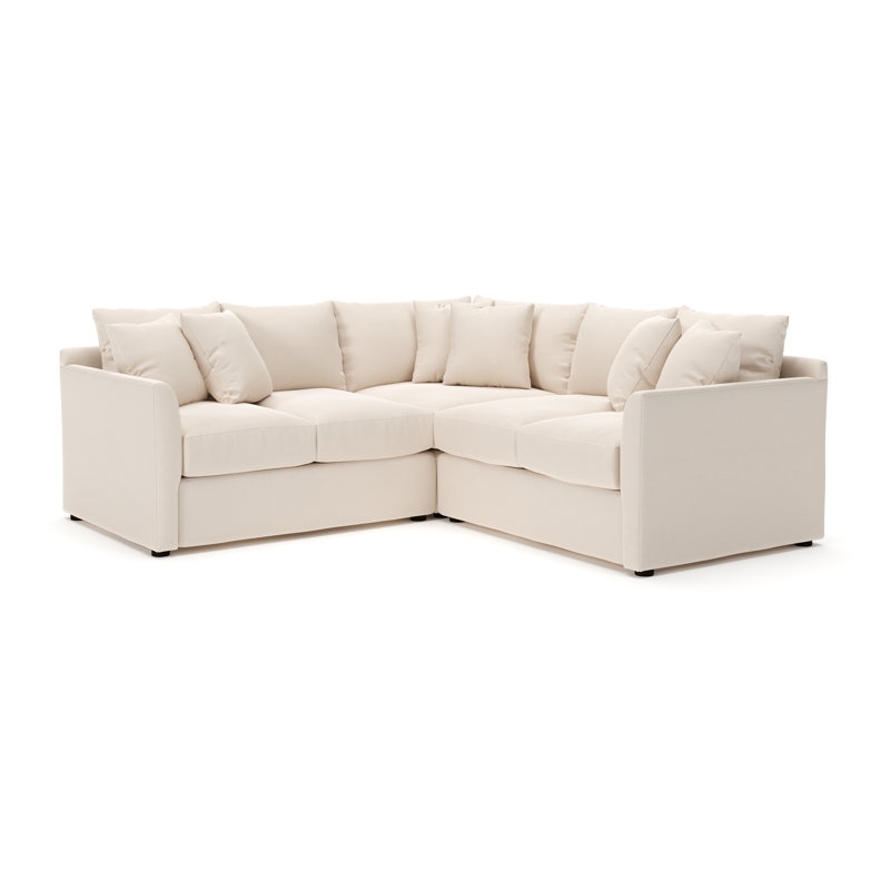 Cecelia Upholstered L-Shaped Sectional, Right Hand Facing, Canvas Sunbrella® Canvas