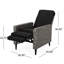 Fauteuil inclinable pour cour avec tissage durable, housse pour coussins d'eau, fonction de poussée, largeur de 27,04 po, profondeur de 31,7 po, hauteur de 40,88 po, coussin de patio confortable noir et gris