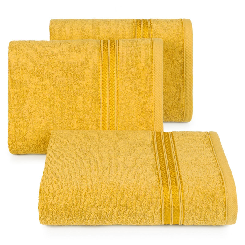 Hiranur Midweight Jacquard Hand Towel, Mustard