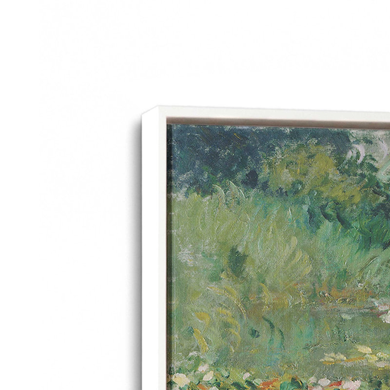 Nénuphars tranquilles, Blanc opaque, H 16,75 po x l 16,75 po, Cadre flottant