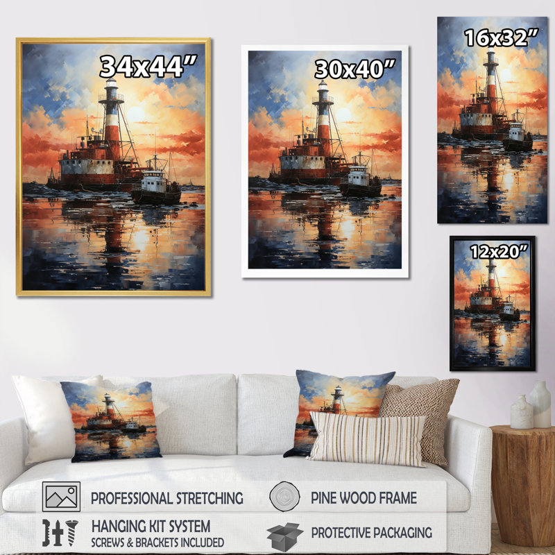 «Ishanvi Orange Oil Rigs Fields In Texas», reproduction d'art sur toile, Cadre photo blanc, H 44 po x l 34 po x P 1,5 po