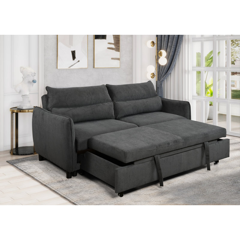 Canapé, Mélange de polyester gris foncé