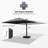 Malieya 120'' x 156'' Rectangular Cantilever Umbrella with Crank Lift Counter Weights Included-1555888157