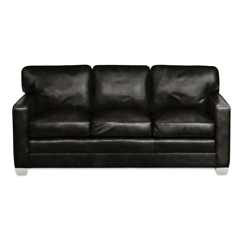 Canapé Hillcrest, Navajo, Cuir véritable encre Ziggy