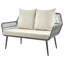 Ensemble de conversation moderne pour 4 personnes avec coussins rembourrés en polyester et table basse Portofino-67965094