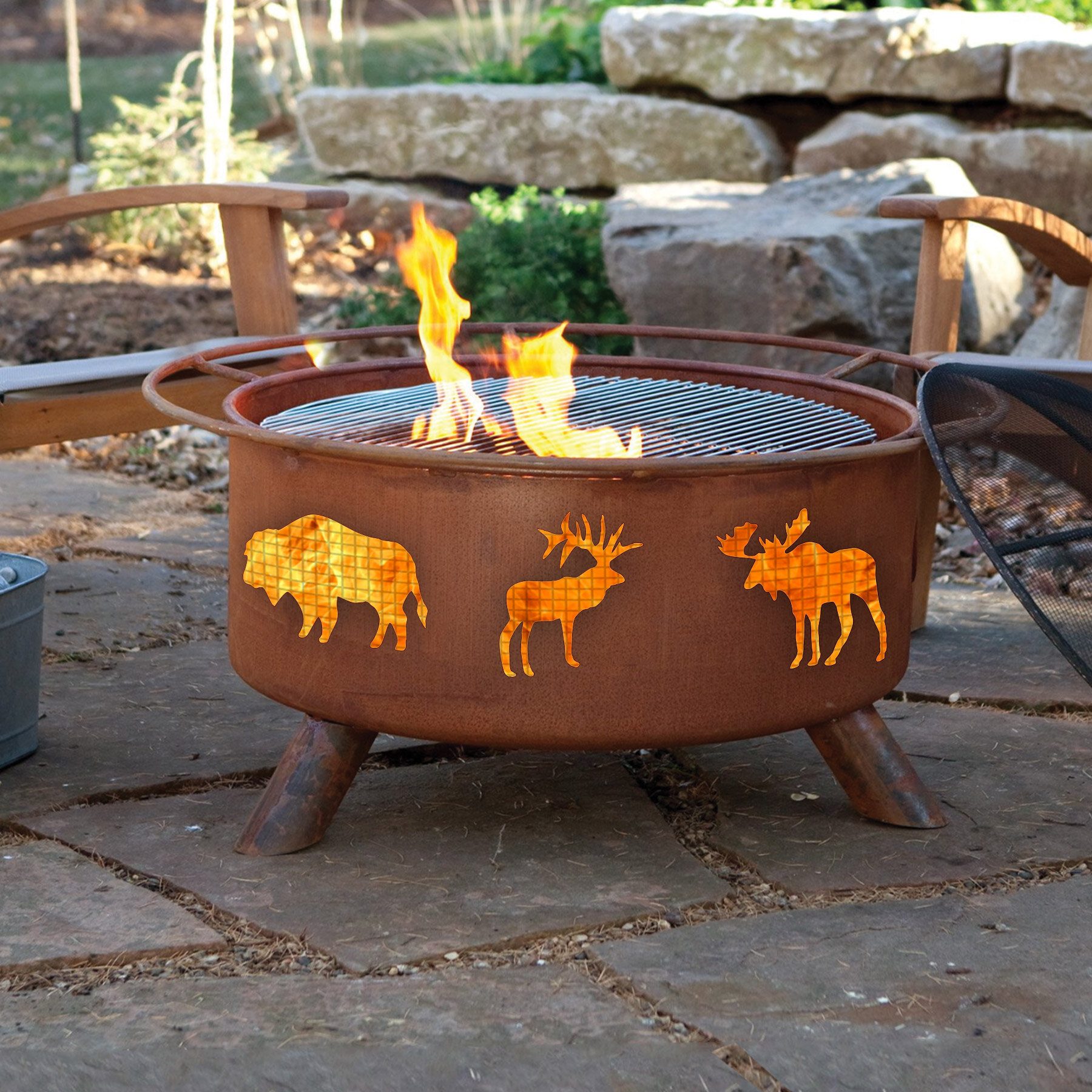 Millwood Pines Jardine WildFire Steel Wood Burning Fire Pit & Reviews ...