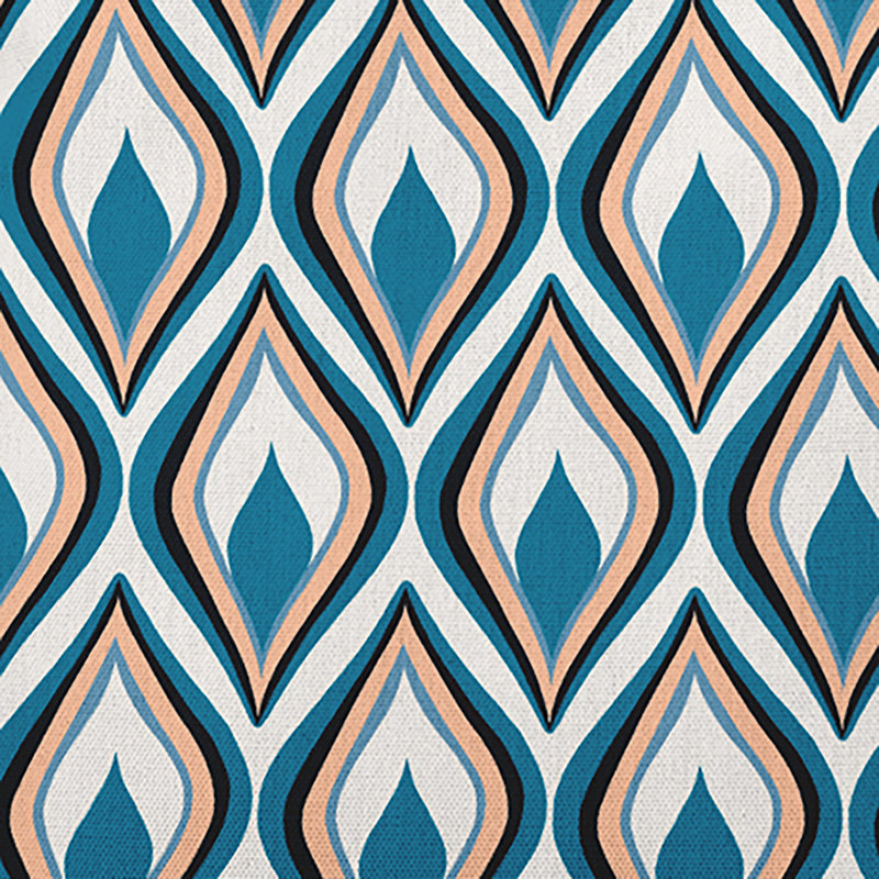 Geometric Reversible Throw Pillow, 16" x 16", Unreal Teal