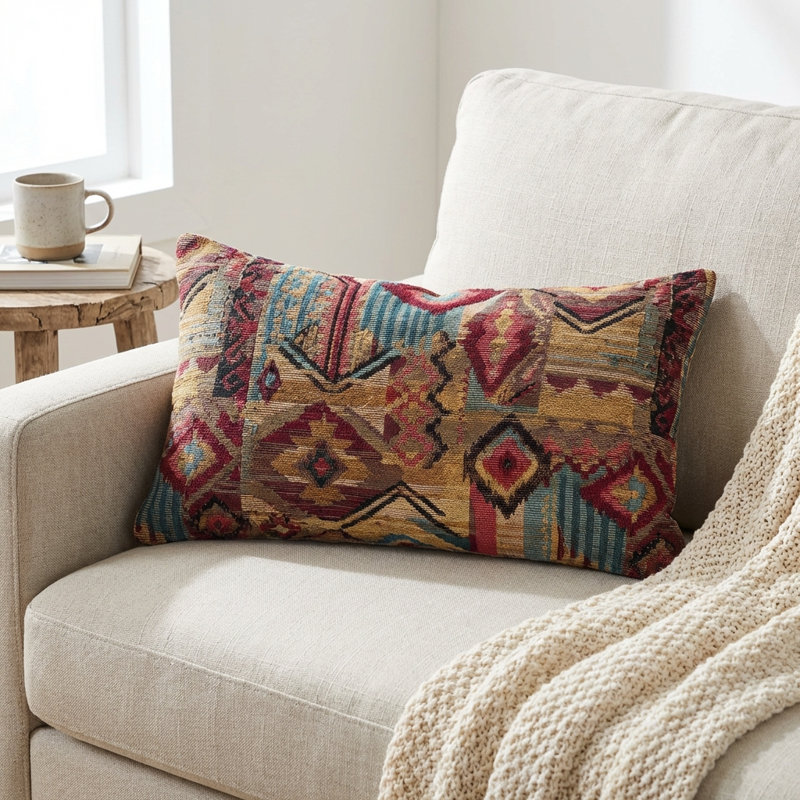 Linen Pillow Cover & Insert, 12" x 20", Lumbar Pillow