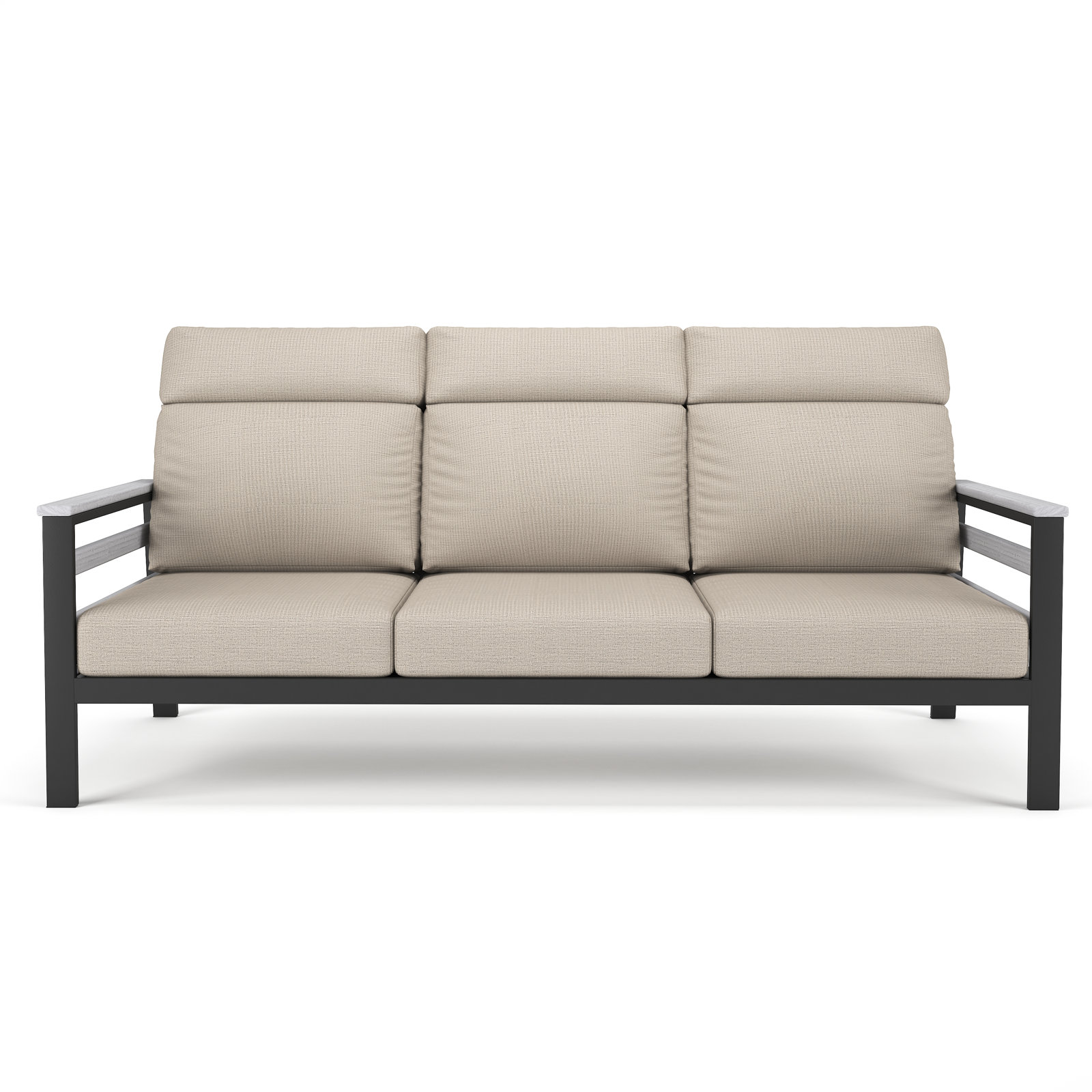 Townsend 80" Sunbrella® Patio Sofa, White, Cast Silver